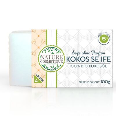 Sapone al cocco, biologico puro - 100g