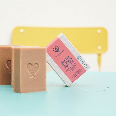 Savon hydratant FLOWER POWER - Boîte en carton
