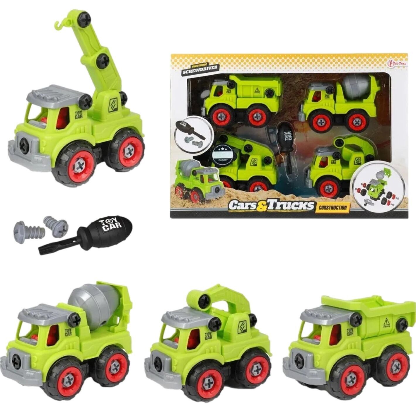 Construction vehicle + screwdriver