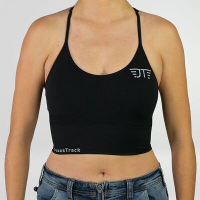 JeansTrack Top sportivo da donna nero
