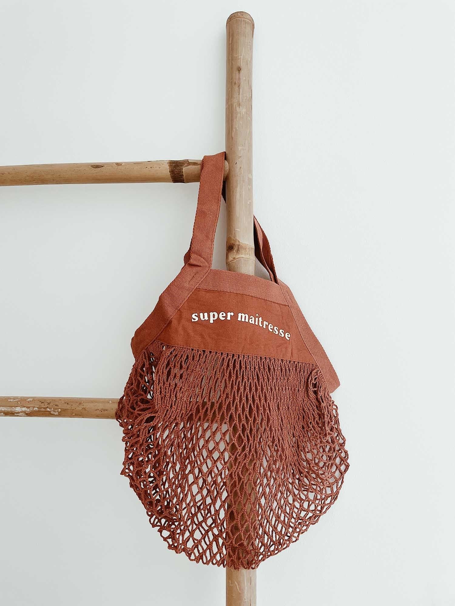 Borsa in rete di terracotta personalizzata per insegnanti