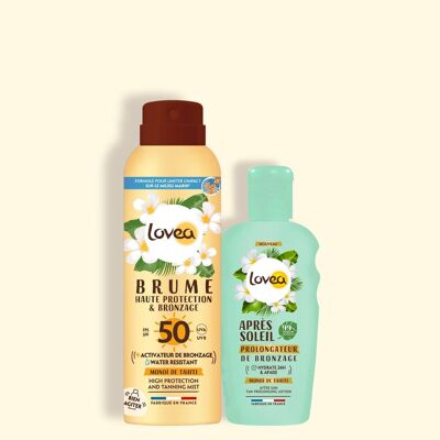 Dúo bronceador dorado: activa, protege y prolonga el bronceado - Monoï de Tahití