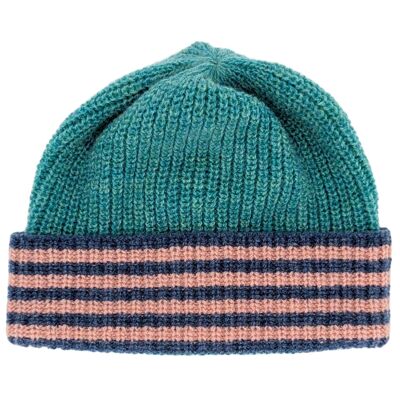 BONNET ENFANT - laine d'agneau - jade