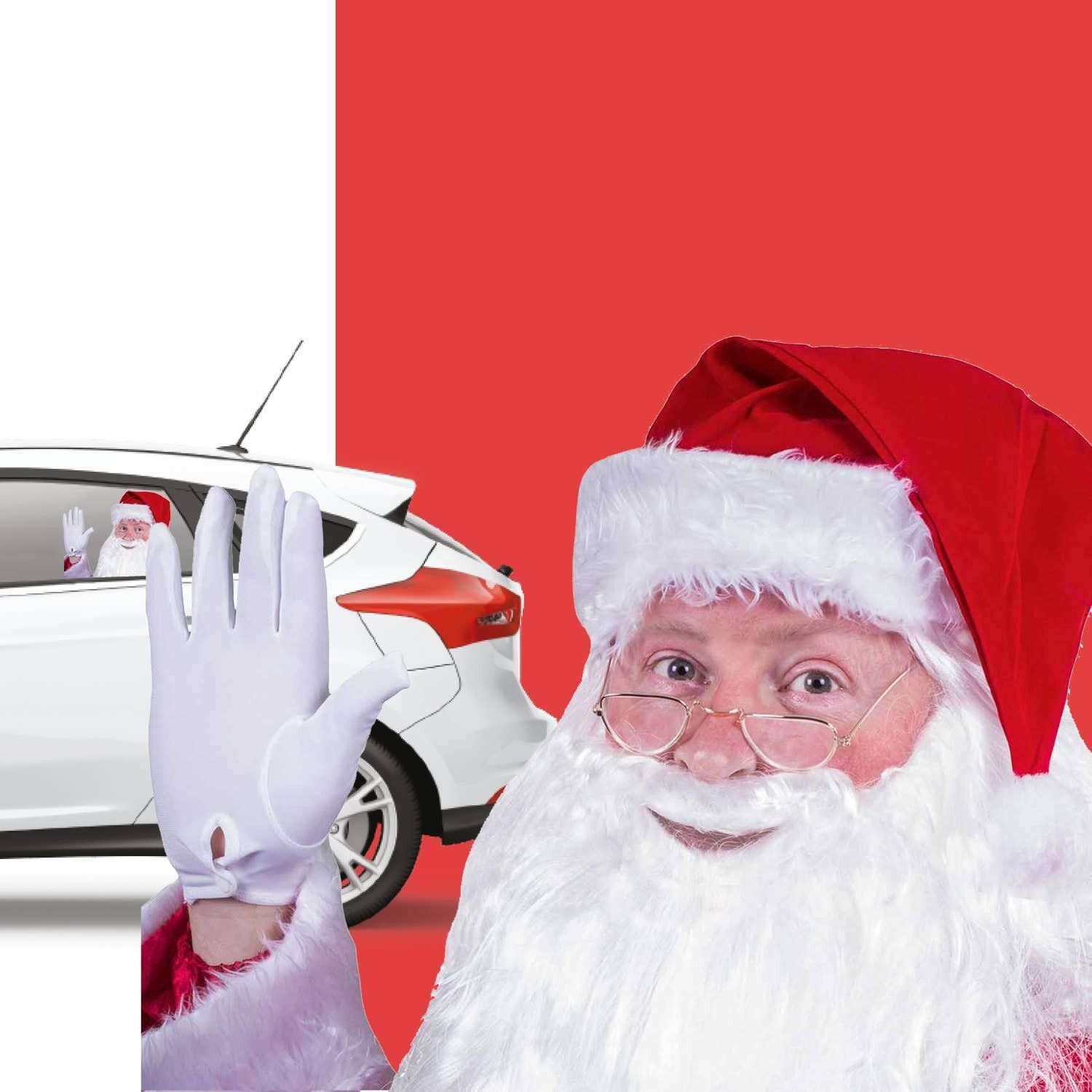 Adesivo per auto Babbo Natale