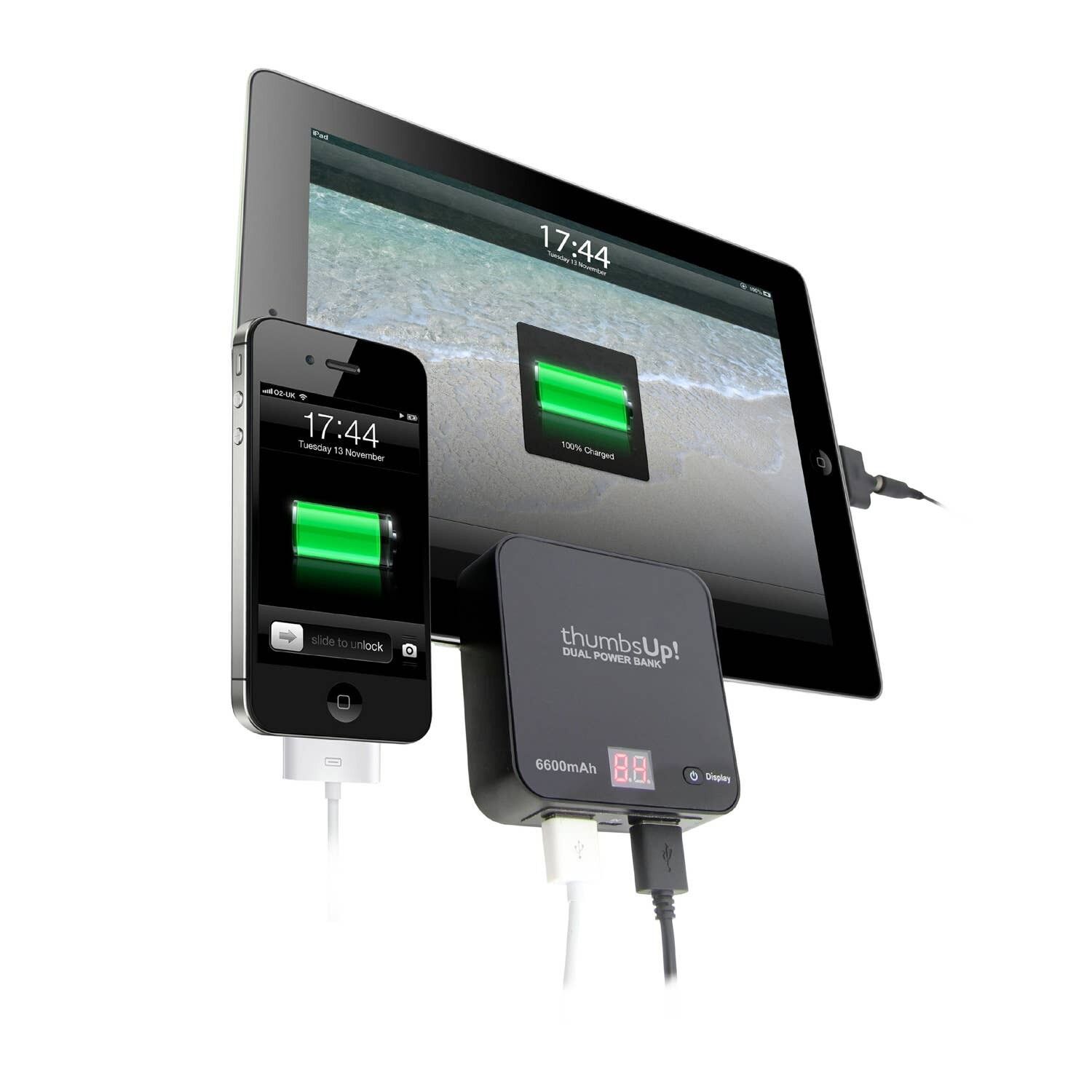 Dual Powerbank - 6600mAh (Schwarz)