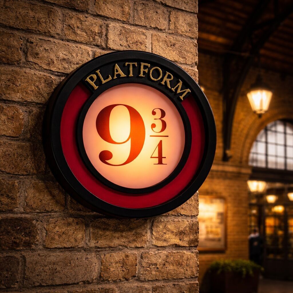Archivo STL Lámpara LED, Harry Potter, Plataforma 9 y 3/4·Plan de