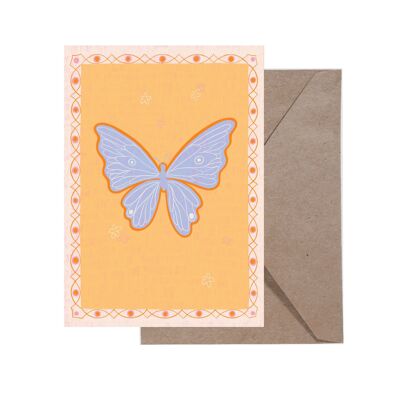 Tarjeta de felicitación Mariposa - A6 plegada