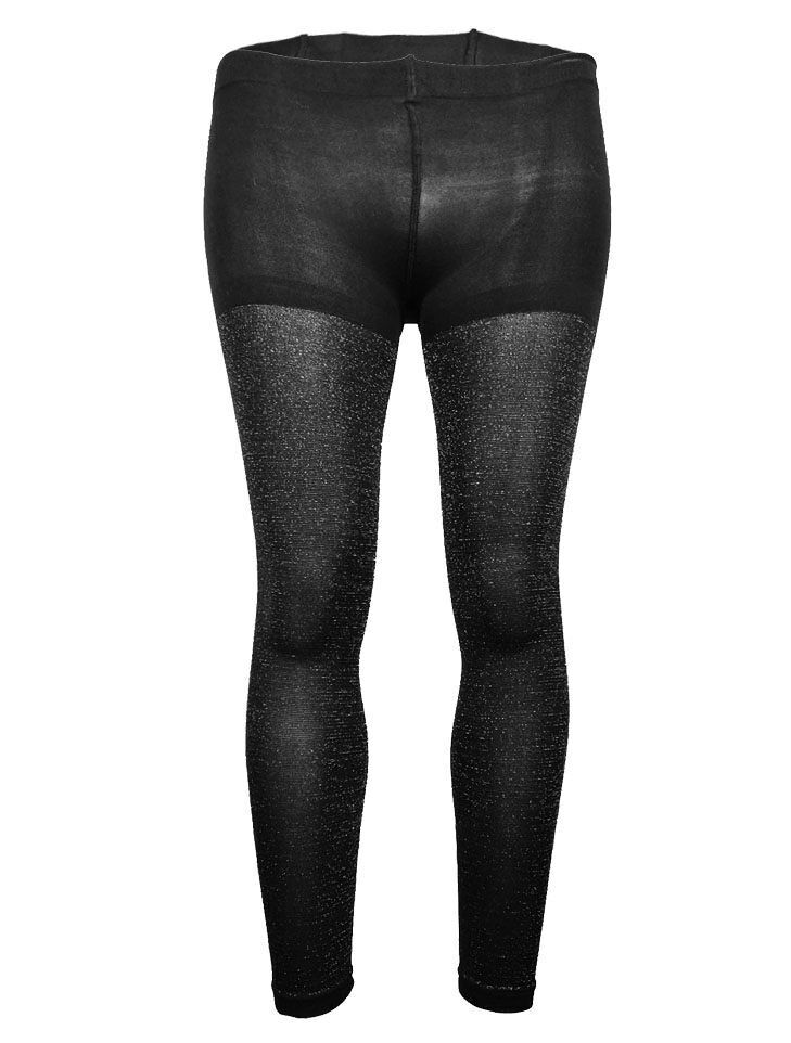 Collant Black Tutu charmed 50 denari con lurex argento A905S