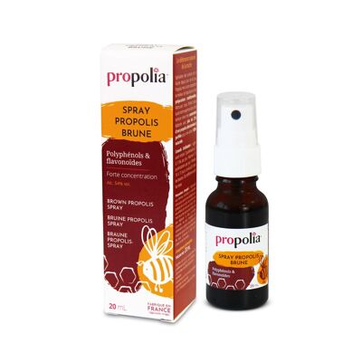 PROPOLIA - Propóleo marrón en spray - Complemento alimenticio - Inmunidad - Garganta y boca - 100% natural - Fabricado en Francia - 20 ml