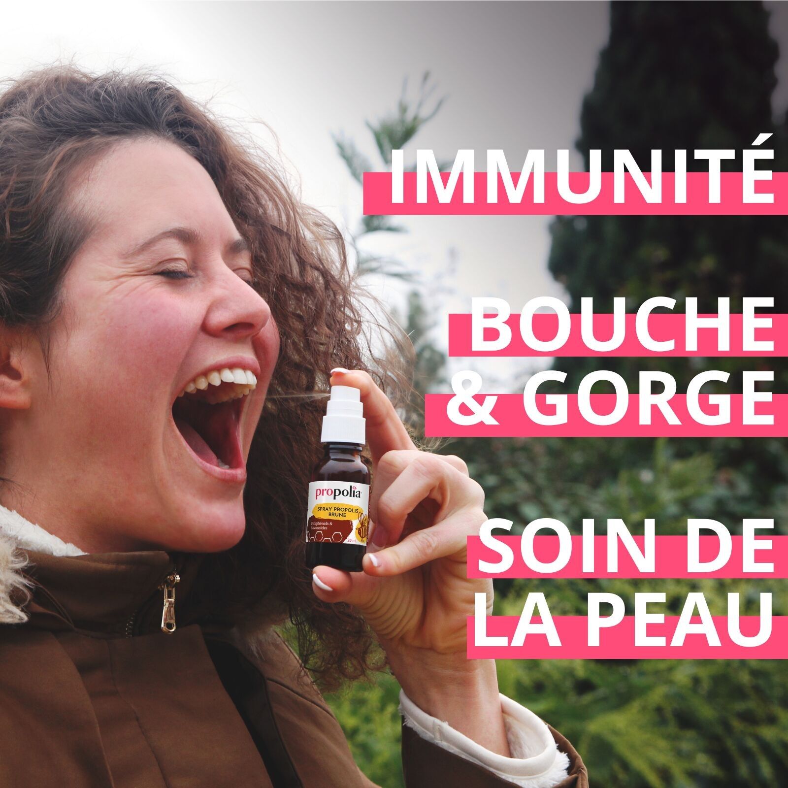 PROPOLIA - Spray propolis brune - Complément alimentaire - Immunité - Gorge & Bouche - 100% naturel - Fabriqué en France - 20 ml
