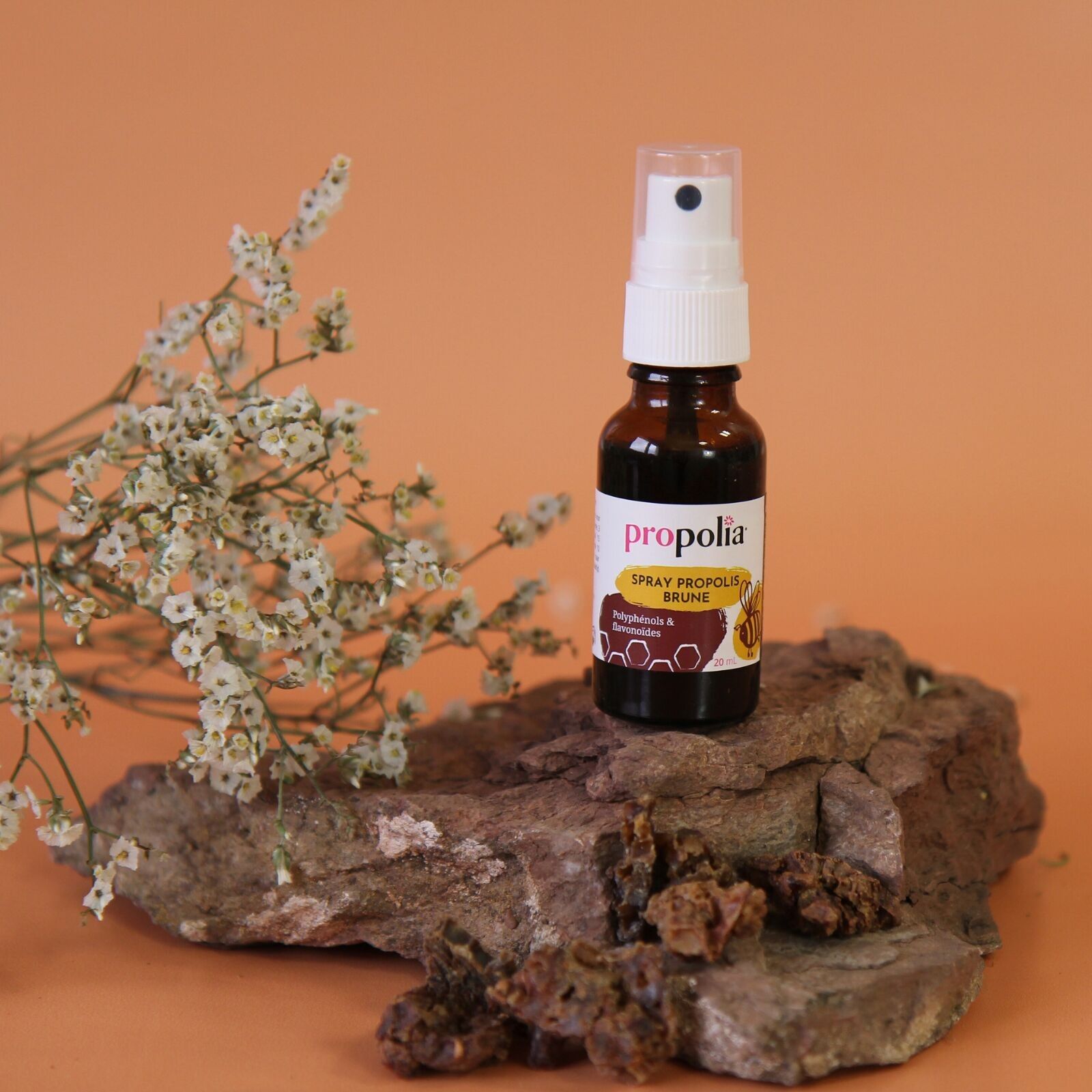 PROPOLIA - Spray di propoli marrone - Integratore alimentare - Immunità - Gola e bocca - 100% naturale - Prodotto in Francia - 20 ml