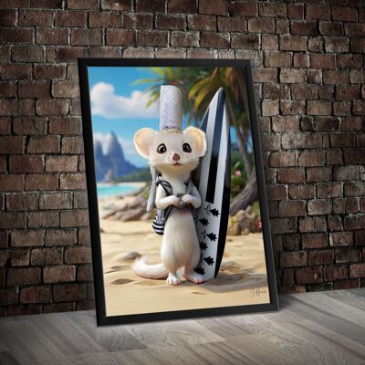 poster hermine beach brittany