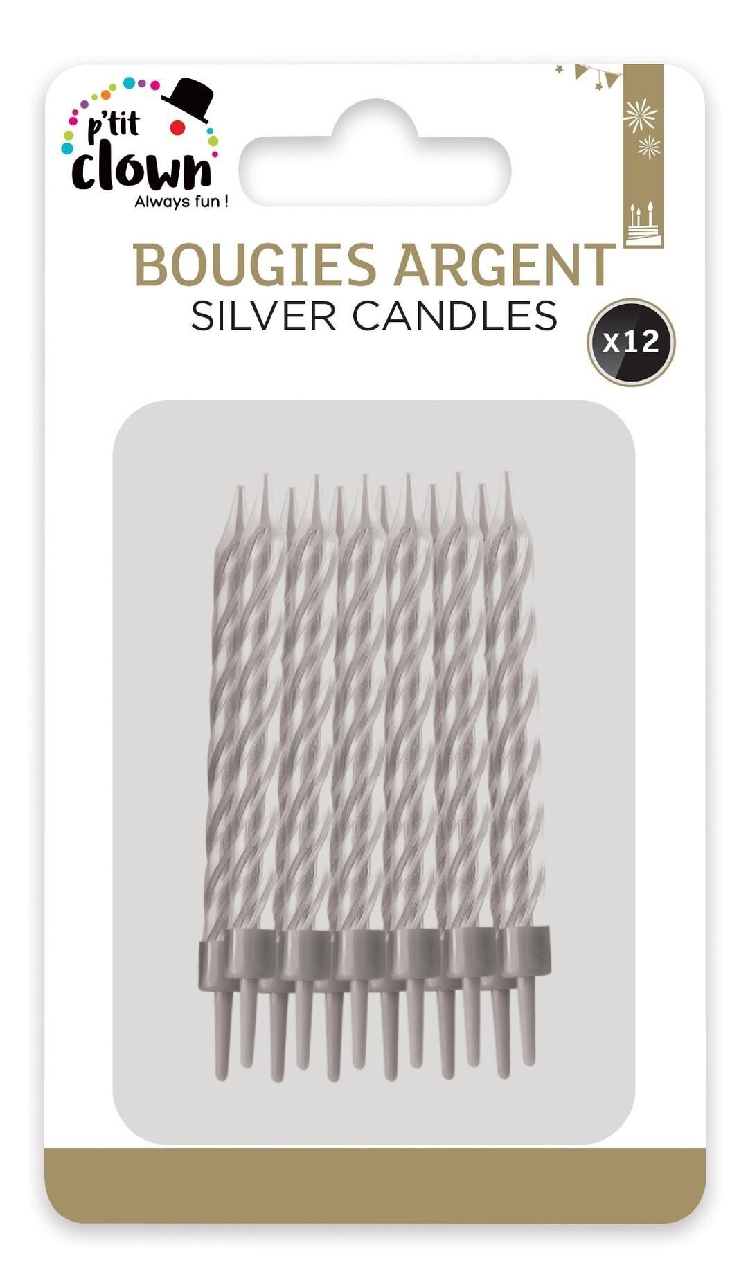 Vela - plata - juego de 12
