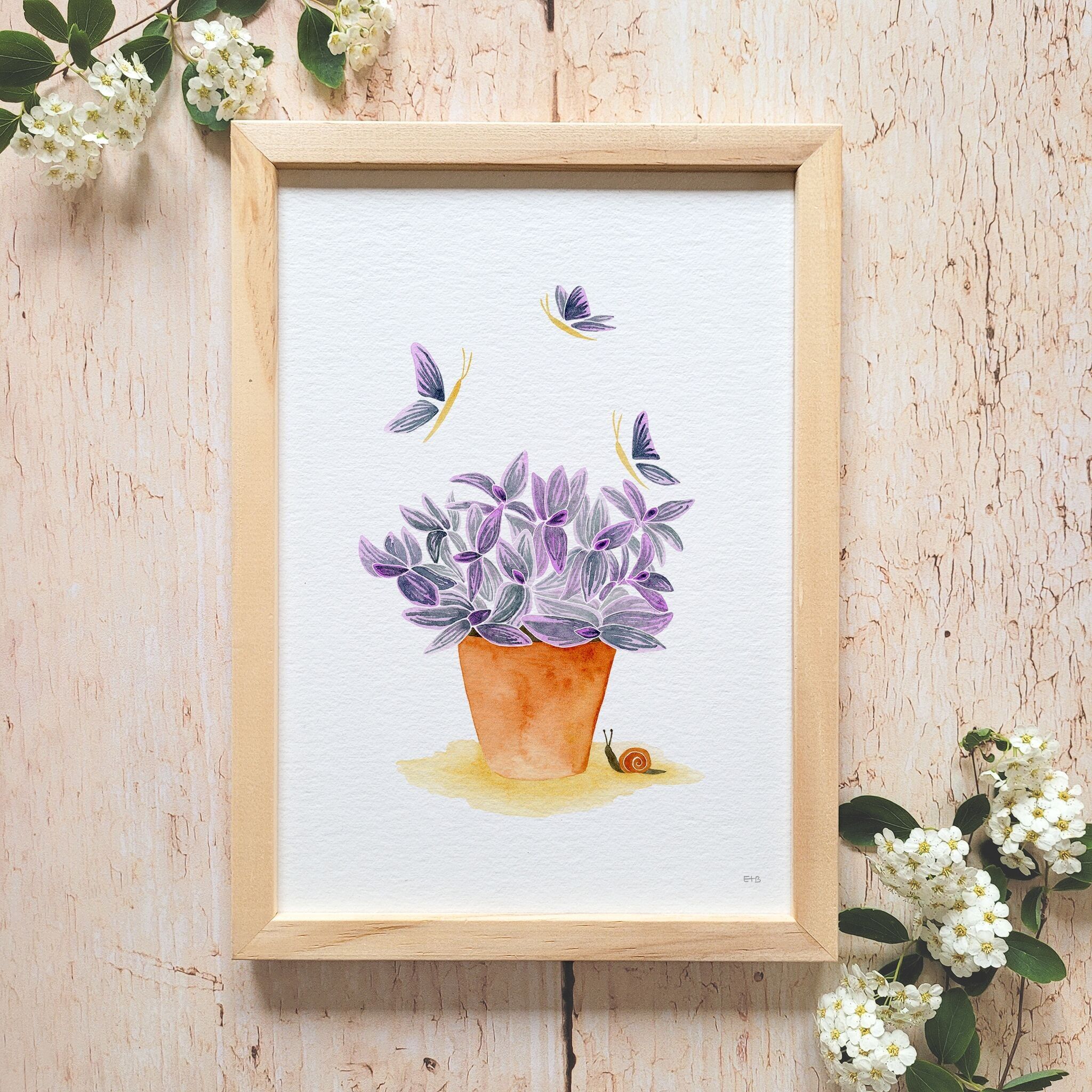 Póster floral en acuarela · "Bella miseria"