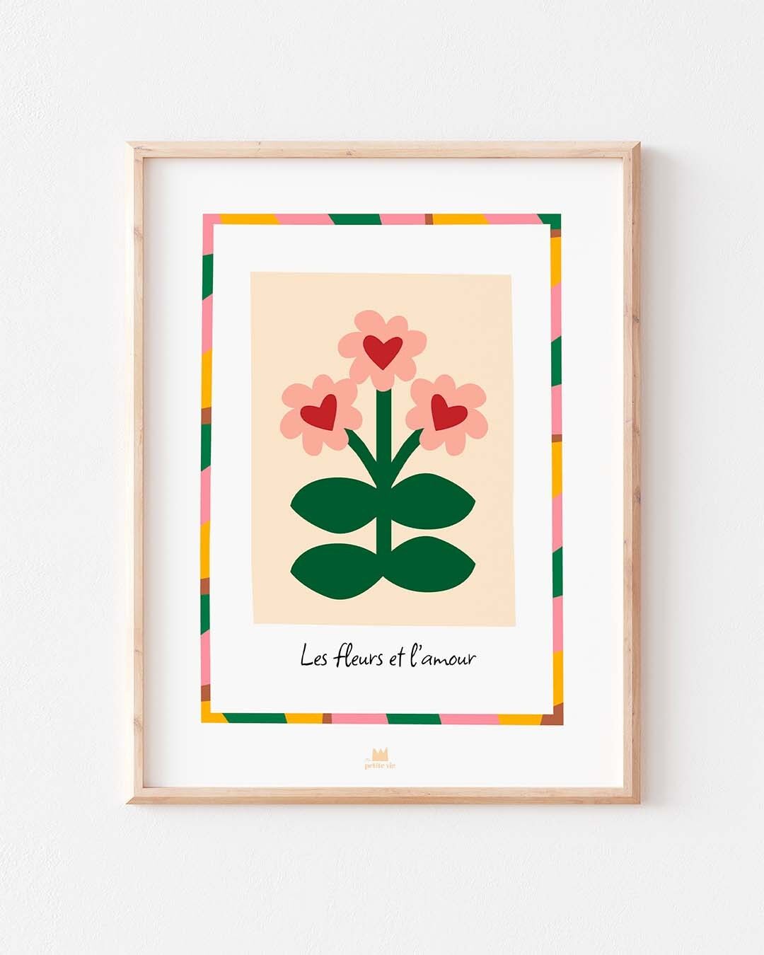 Poster - Flowers and Love (30 x 40 cm)