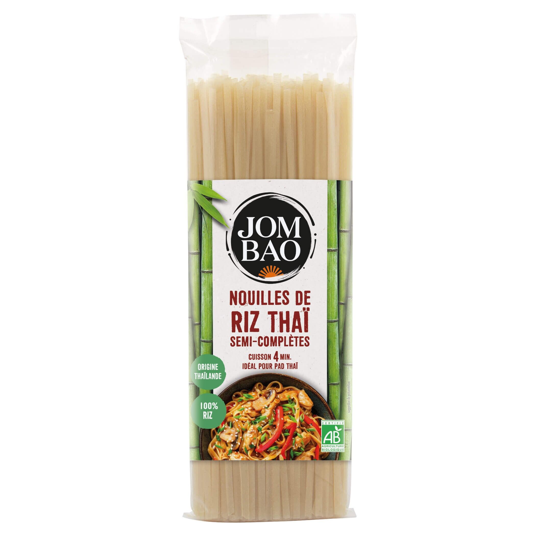 Semi-wholegrain Thai rice noodles