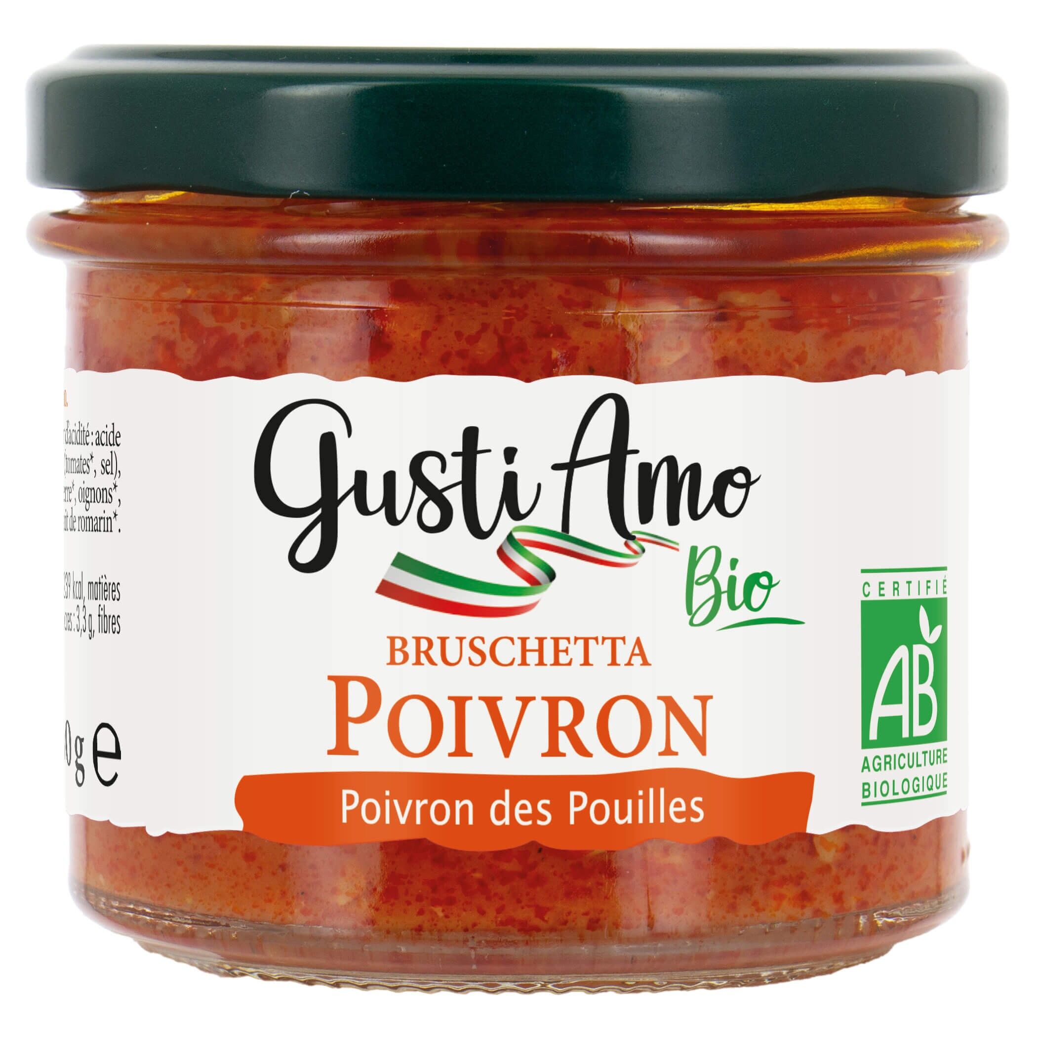 Bruschetta biologica al peperone