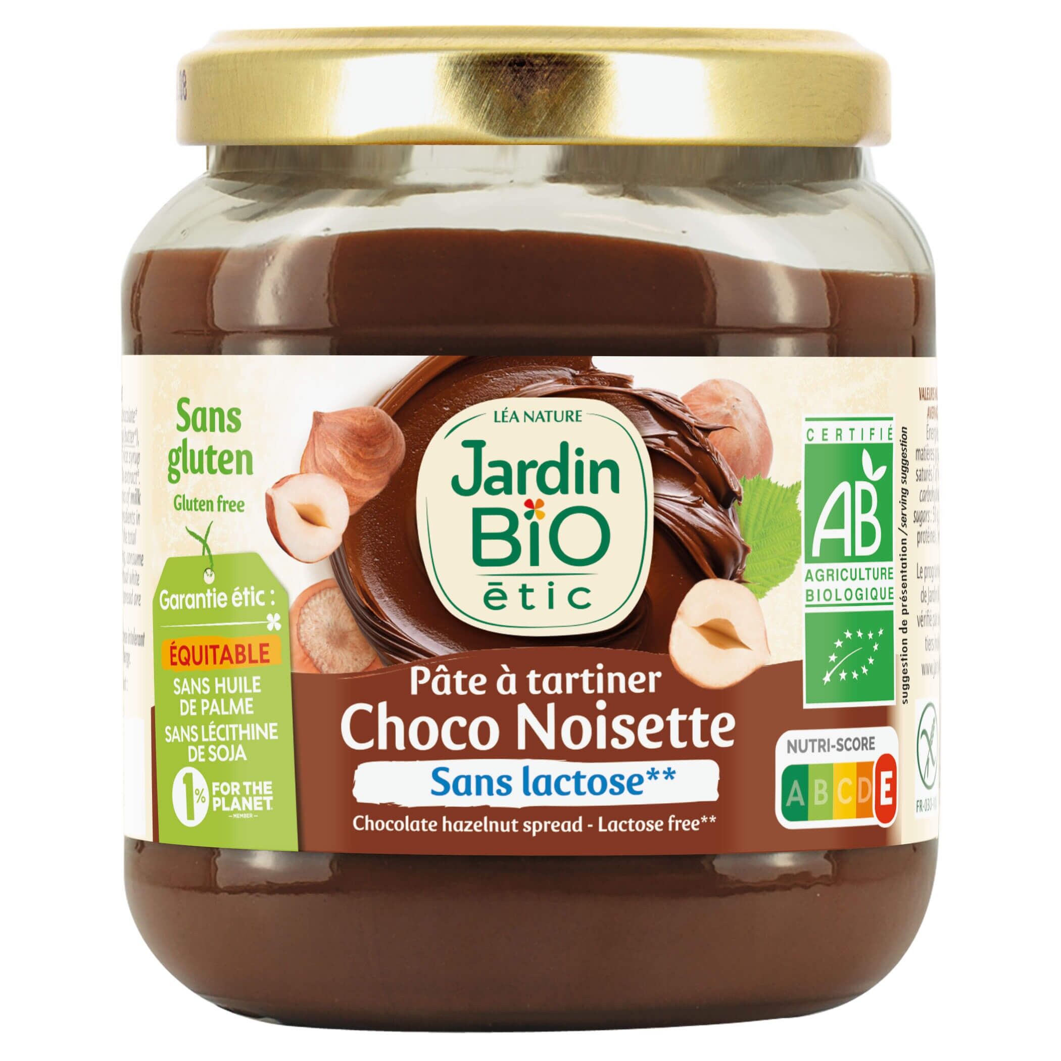Crema spalmabile al cioccolato e nocciole senza glutine - biologica