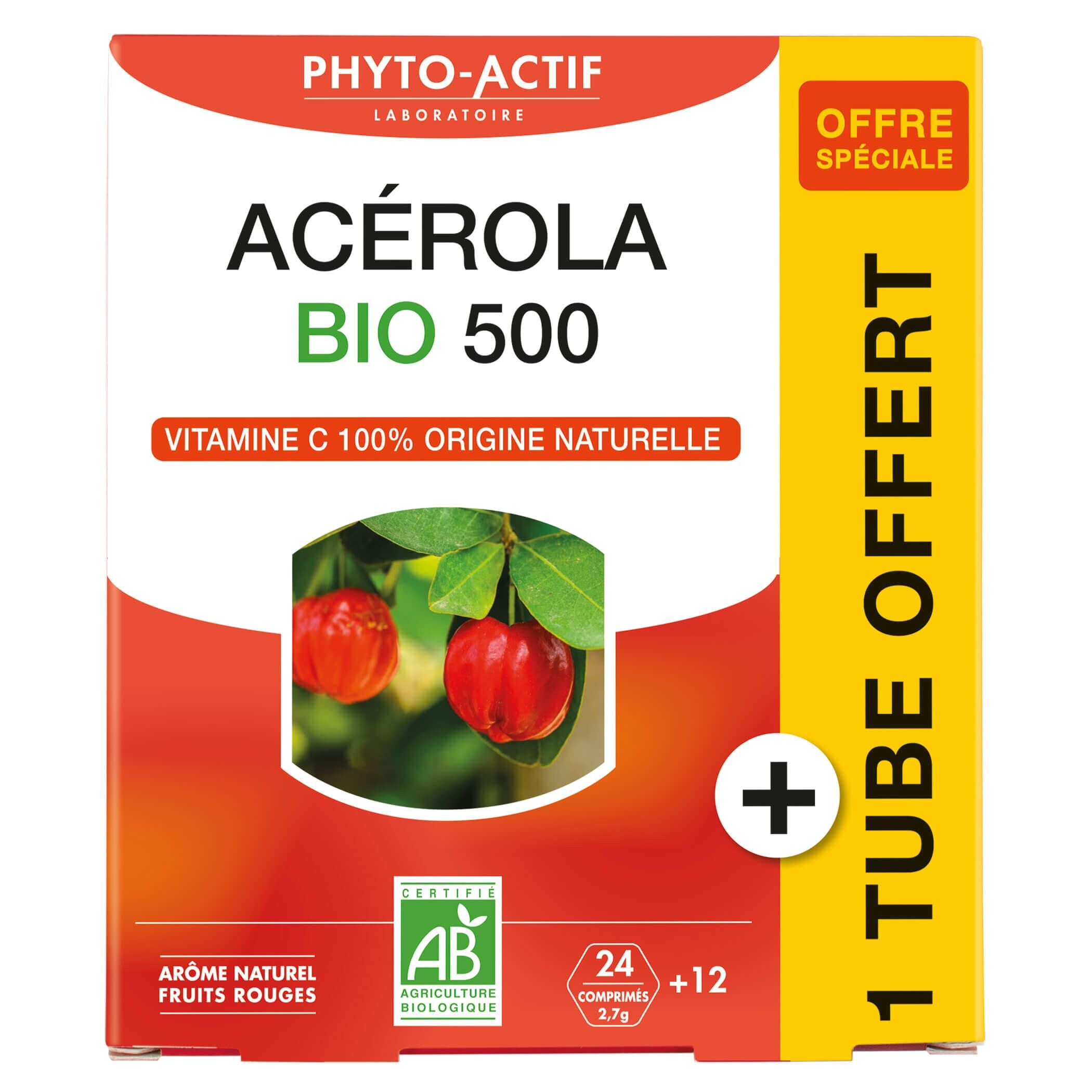 ACEROLA Bio 500 - 24 compresse + 12 compresse omaggio