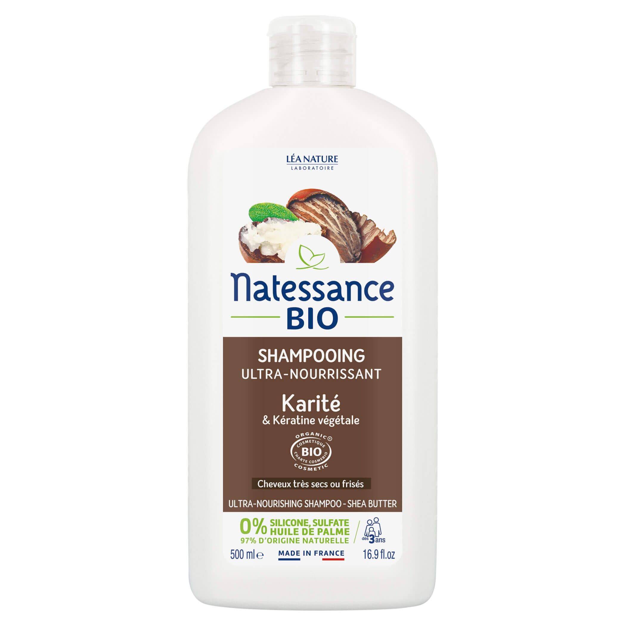 Shampoo ultra-nutriente - Karité biologico e cheratina vegetale