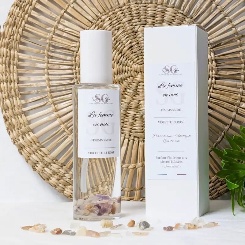 Lithotherapy Spray The Woman Within – Violet & Rose Home Fragrance, Infused Natural Stones