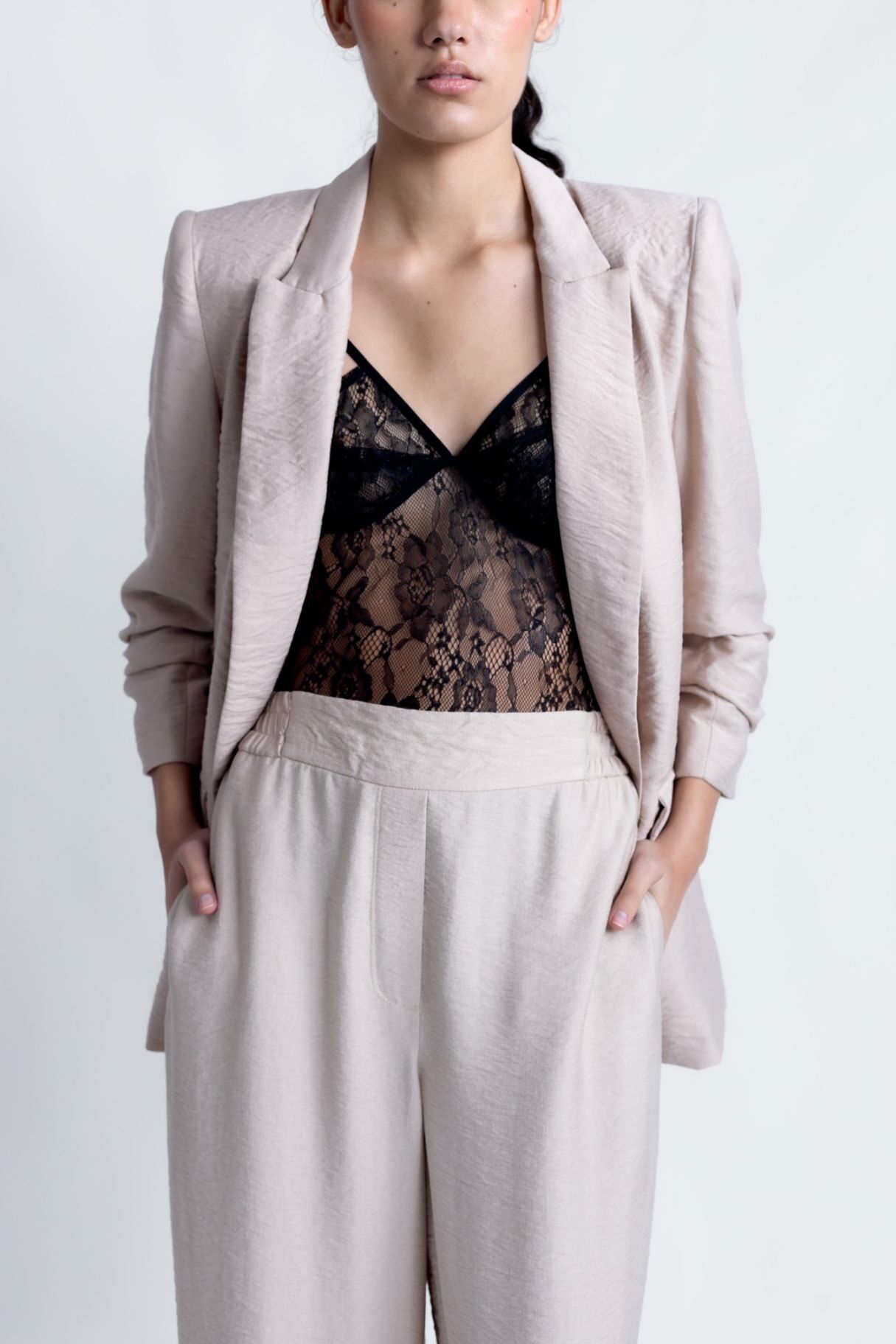 Blazer con trama da abito