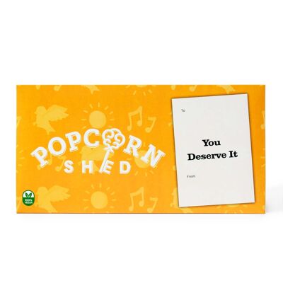 Du hast es verdient Veganes Gourmet Popcorn Briefkasten Geschenk 240g