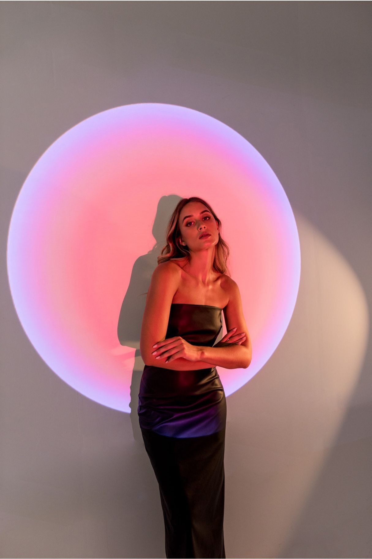 Vestido midi efecto piel