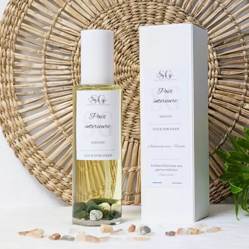 Lithotherapy Spray for Inner Peace – Orange Blossom Room Fragrance, Infused Natural Stones