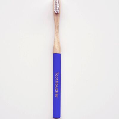 Cepillo de dientes de bambú vegano totalmente reciclable (azul)