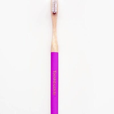 Brosse à Dents en Bambou Vegan Entièrement Recyclable (Rose)