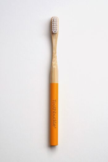 Housse de brosse à dents végétalienne entièrement recyclable + brosse à dents en bambou (jaune) 2