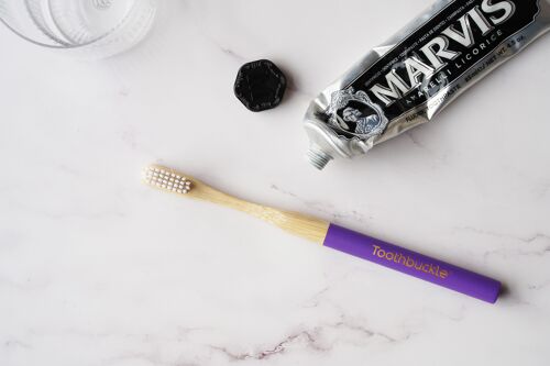 Fully Recyclable Vegan Bamboo Toothbrush (Purple)