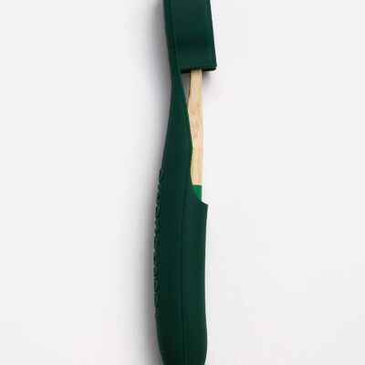 Custodia per spazzolino vegano completamente riciclabile + spazzolino in bambù (verde)