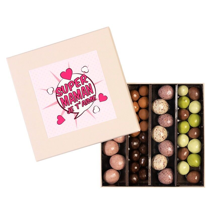 Caja de chocolates "Super Mamá Te Amo"