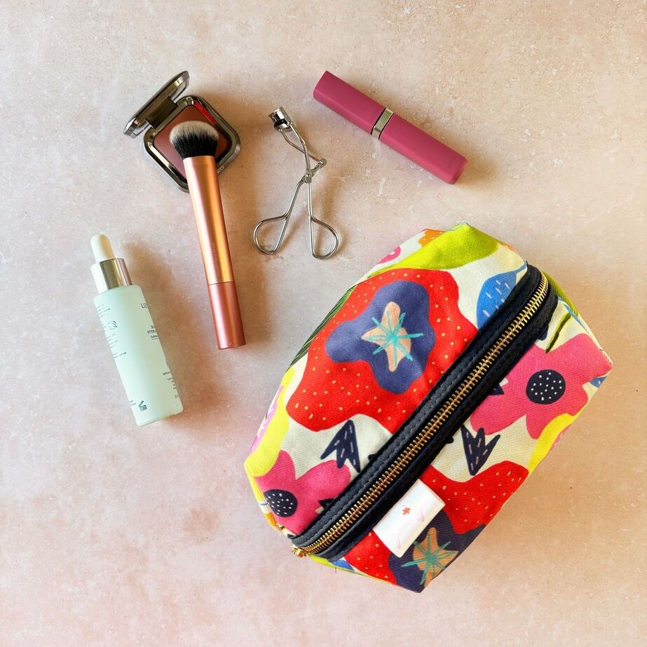 Large Cotton Makeup Bag-Midsummer