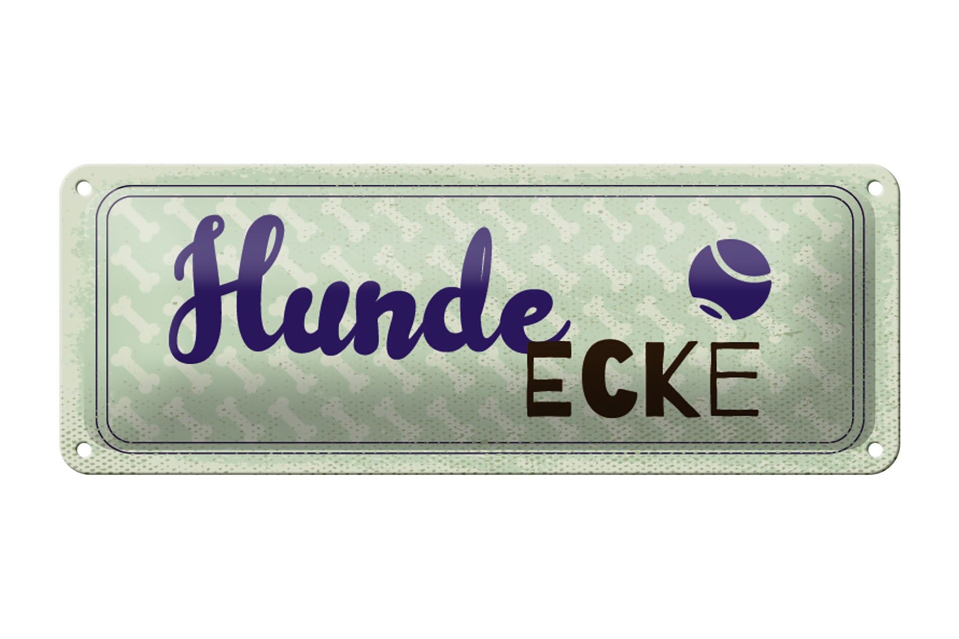 Avviso cartello in metallo 27x10 cm cartello angolo cane