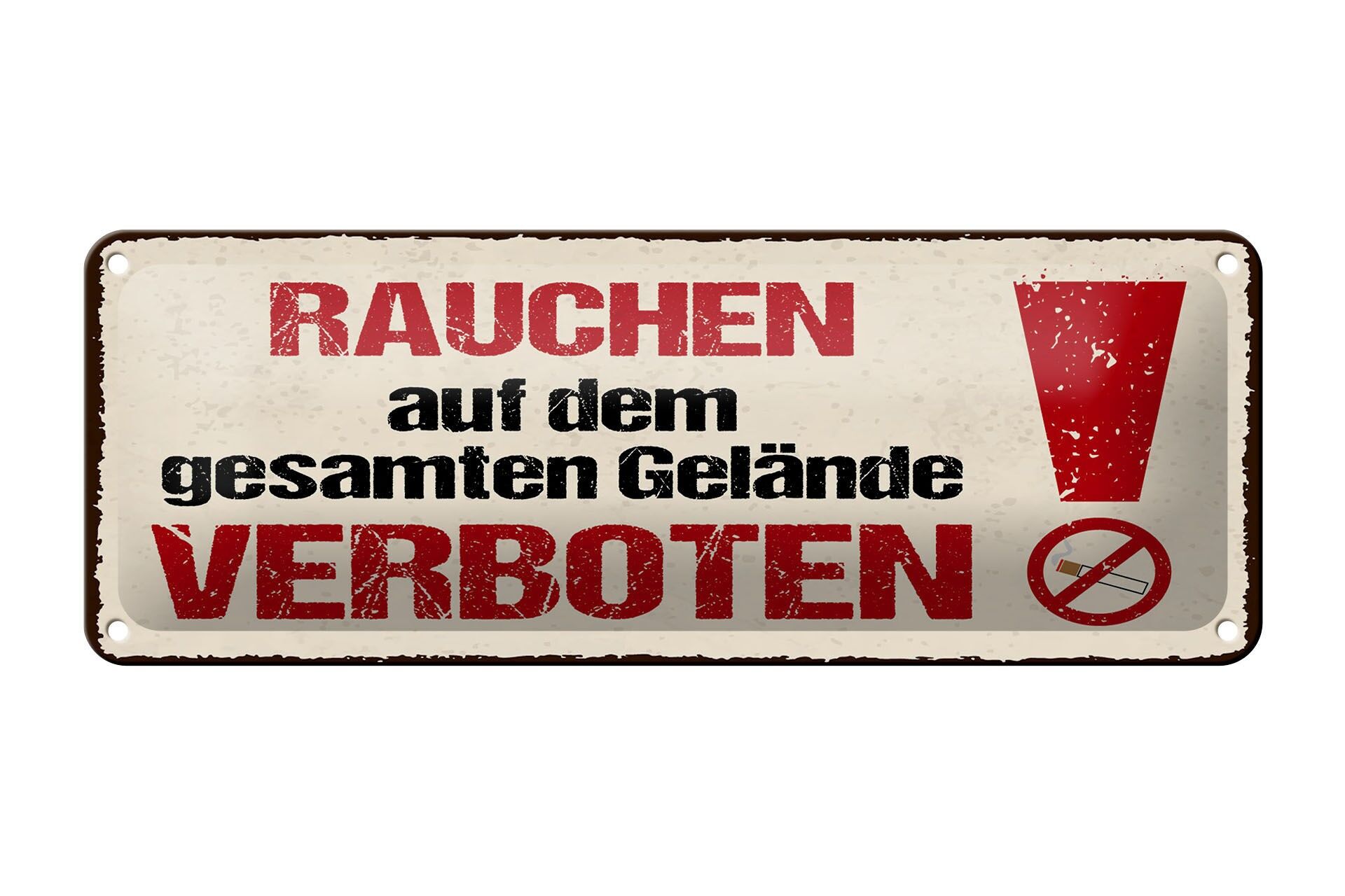 Cartello in metallo 27x10 cm Vietato fumare in tutta la struttura