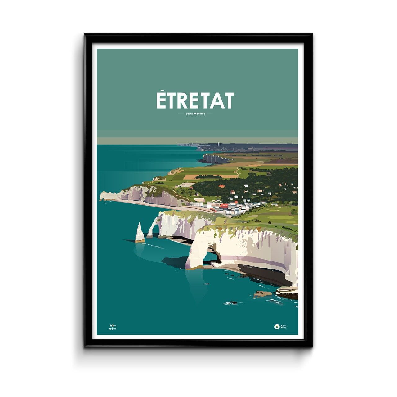 Póster de los acantilados de Étretat