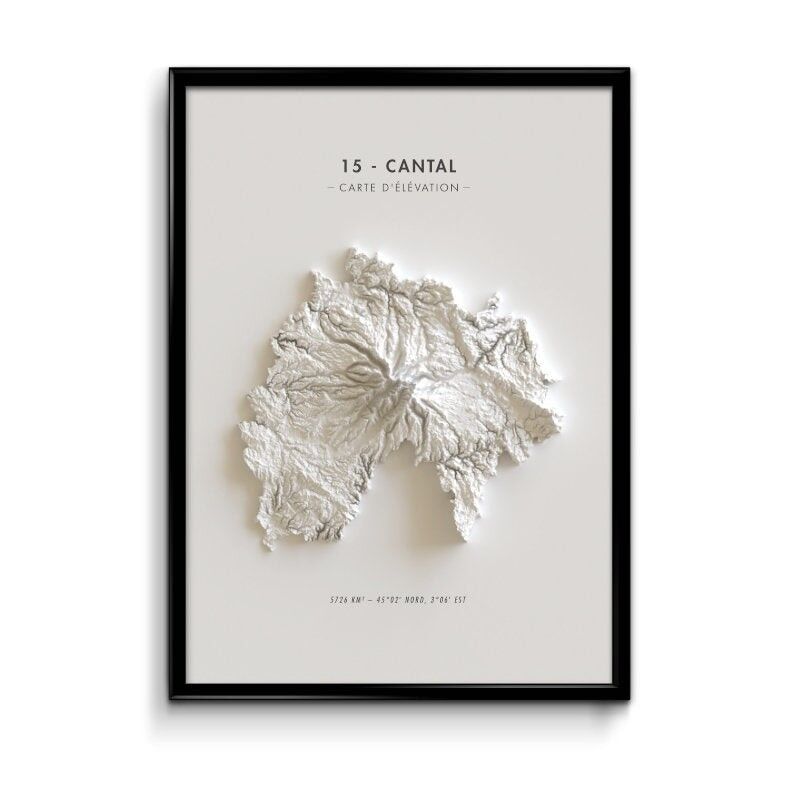 Höhenkarte des Cantal