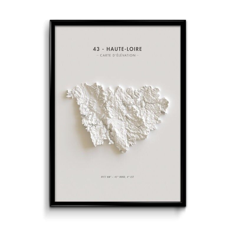 Höhenkarte der Haute-Loire