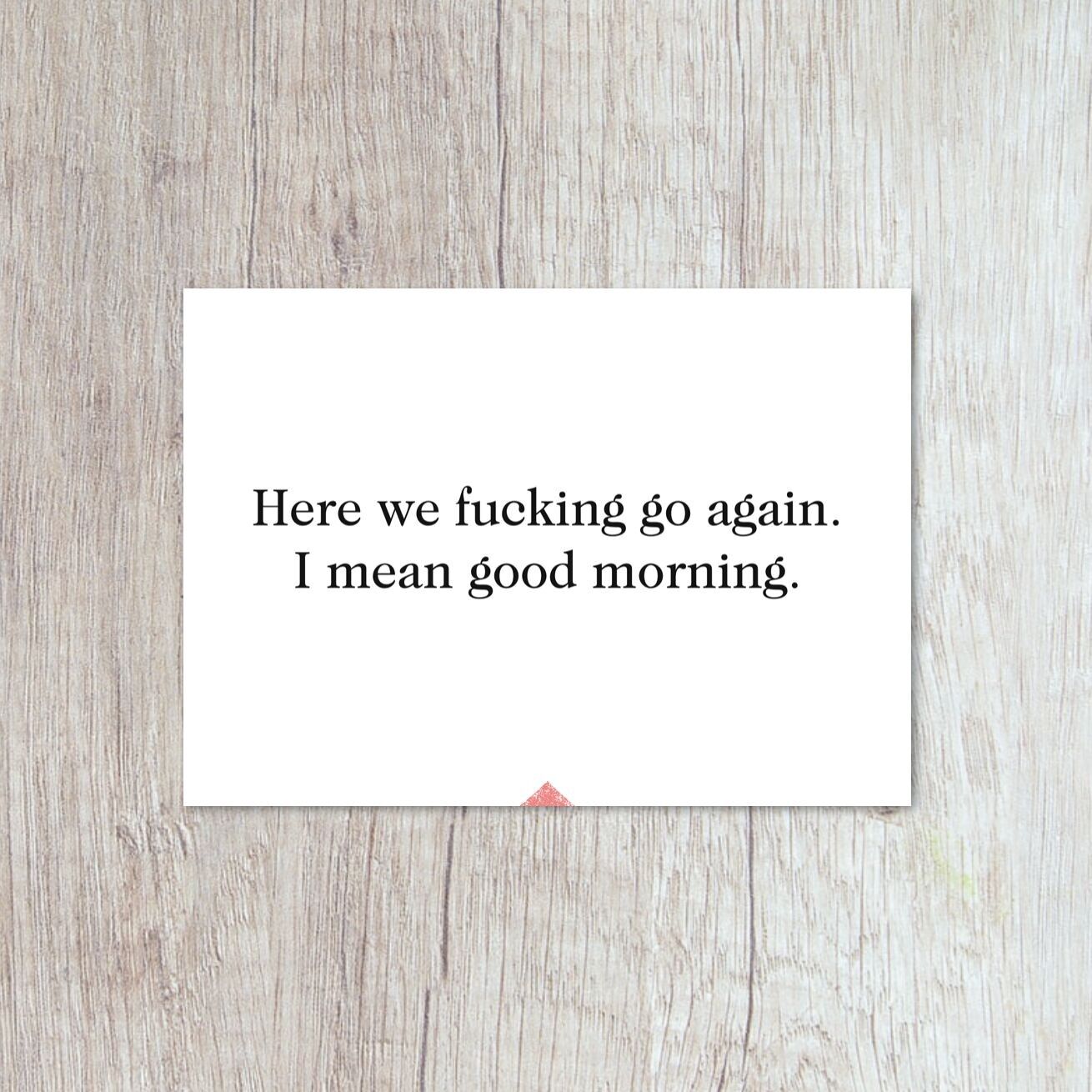 Here we fucking go again.