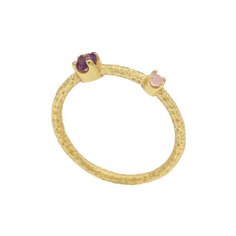 Lila und rosa Seufzerring