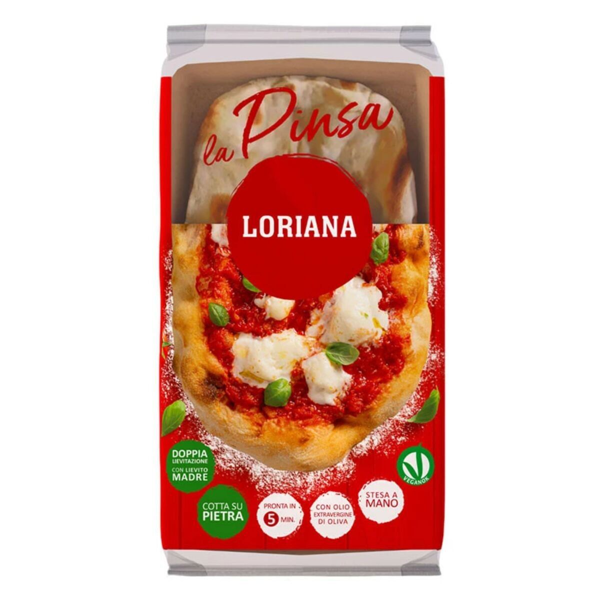 Vorgebackener pflanzlicher Pizzateig - La Pinsa - 230g - LORIANA®
