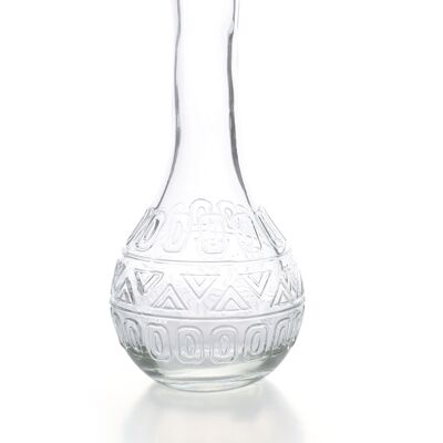 VASE AMSTERDAM MOTIF TRANSPARENT 75X158X75MM