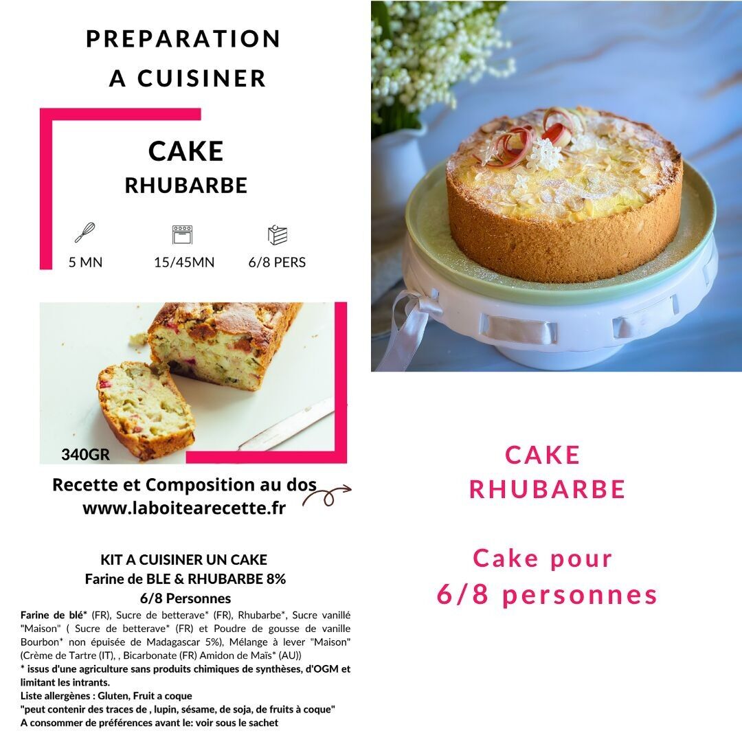 Preparazione per la cottura di una torta al rabarbaro **STAGIONALE**