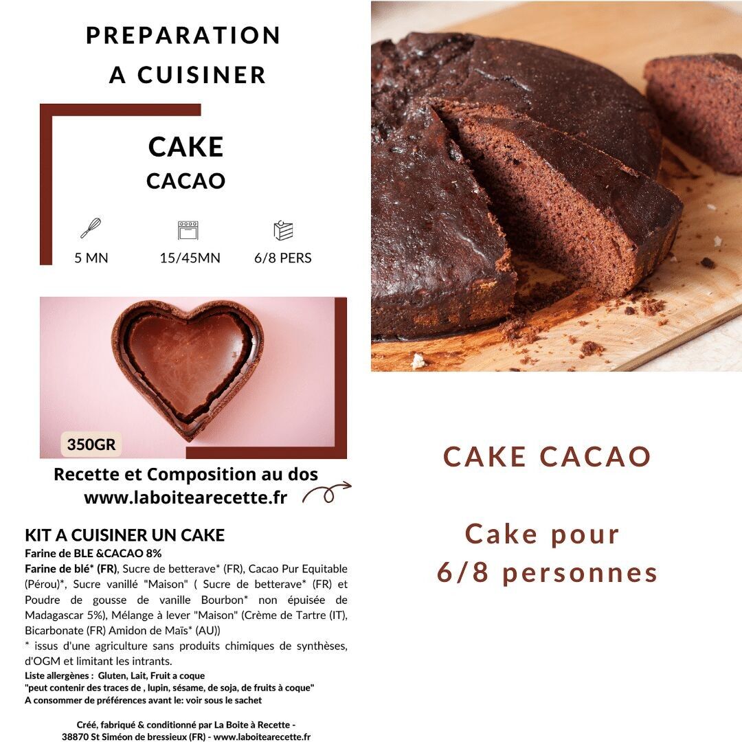 Preparazione per la cottura di una torta al cacao