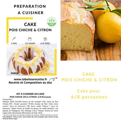Préparation à Cuisiner un CAKE POIS CHICHE CITRON CONFITS Sans Gluten