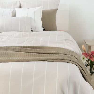 Copripiumino Clifton Beige 100% cotone