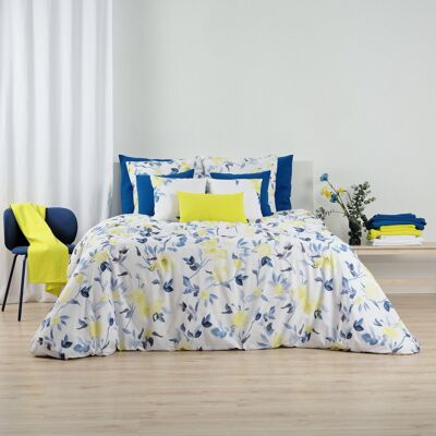 Housse de couette 100 % coton Leeds Blue